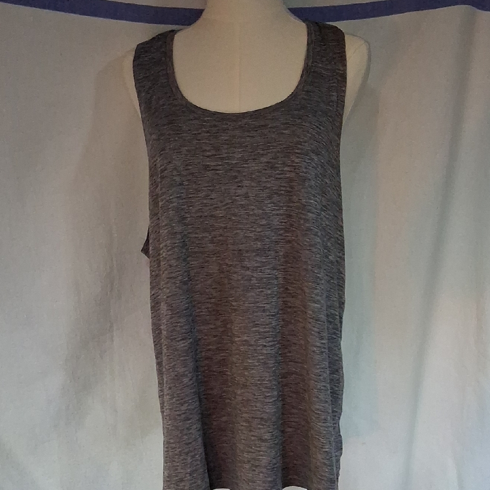 Athletic Works Gray Sleeveless Relaxed Tank Top